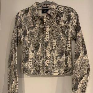 BDG Urban Outfitters Snakeskin Pattern Jean Jacket